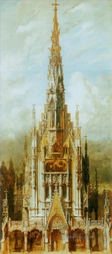 ハンス・マカート Painting - gotischegratkirche st michael turmfassade Academic Hans Makart